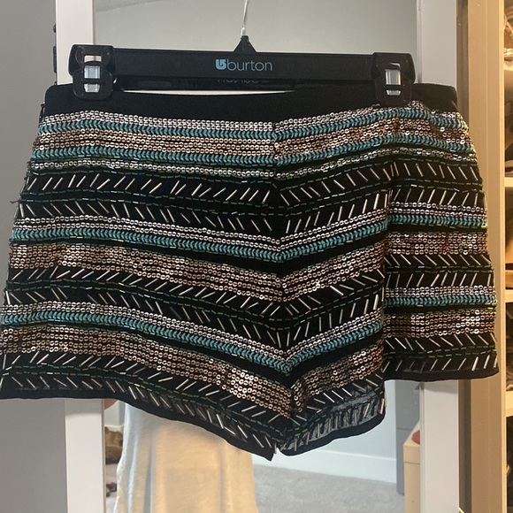 Fun Dressy Festival Embellished Lined Shorts  Size Small - Picture 3 of 8